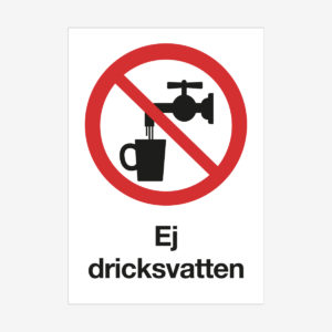Ej dricksvatten
