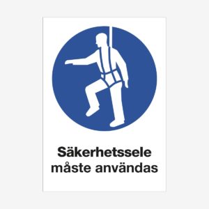 Säkerhetssele måste användas