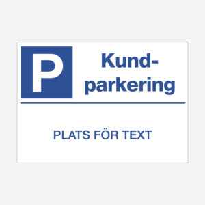 Kundparkering - Plats för text