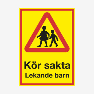 Kör sakta lekande barn