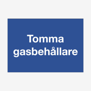 Tomma gasbehållare